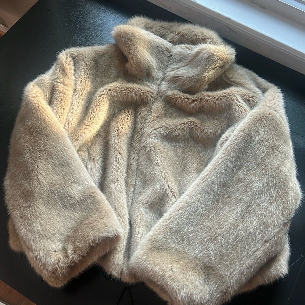 Faux Fur Zara Jacket Size XL